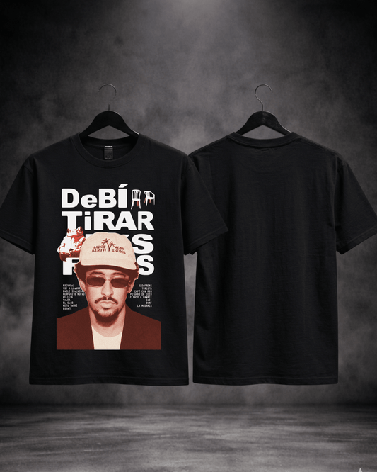T-shirt Bad Bunny DTMF preta - vista alternativa da estampa frontal - SuDrops