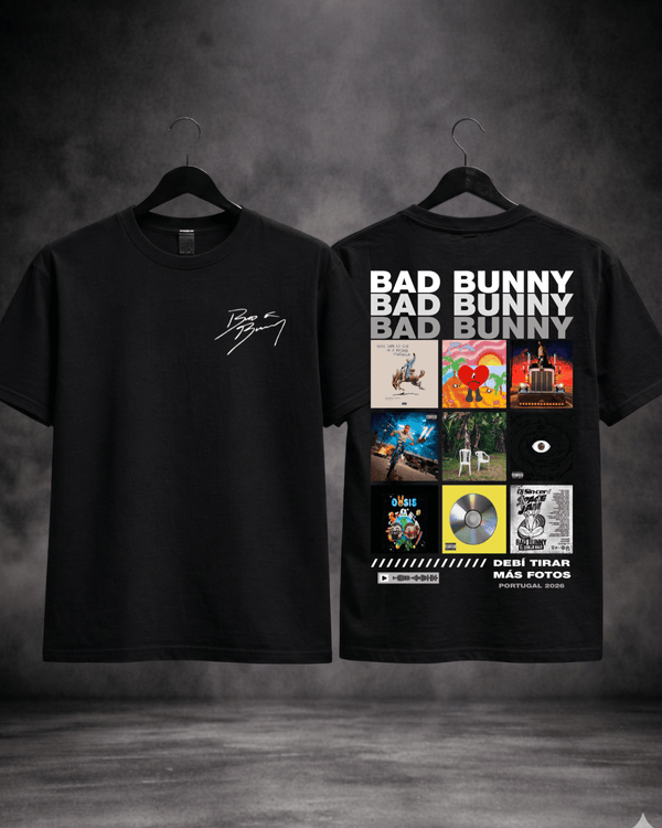 T-Shirt Bad Bunny Edição de Fã Preta