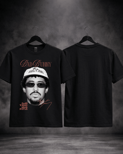 T-shirt Bad Bunny Edição Limitada - detalhe da versão preta - SuDrops