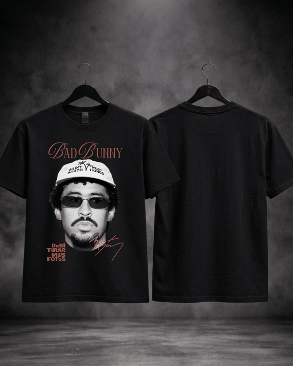 T-Shirt Bad Bunny Edição Limitada Preta Frente