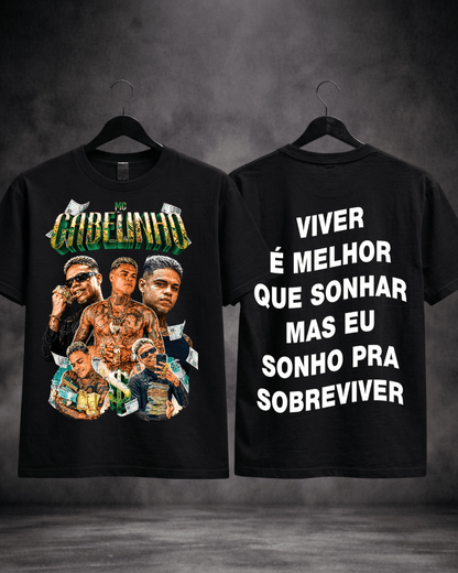 T-shirt Mc Cabelinho preta - detalhe frente e costas - SuDrops