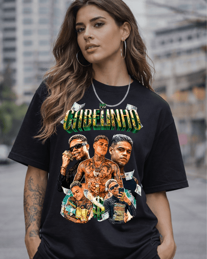 T-shirt Mc Cabelinho preta frente e costas - mockup principal - SuDrops