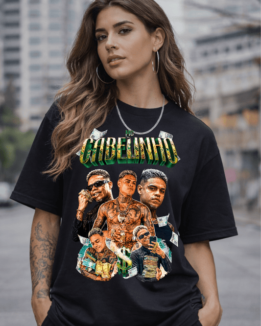T-shirt Mc Cabelinho preta frente e costas - mockup principal - SuDrops