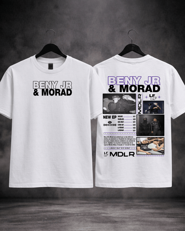 T-Shirt Morad Benny Jr Branca Frente e Costas