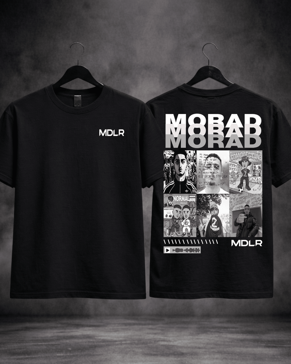 T-Shirt Morad Edição de Fã Preta Frente e Costas