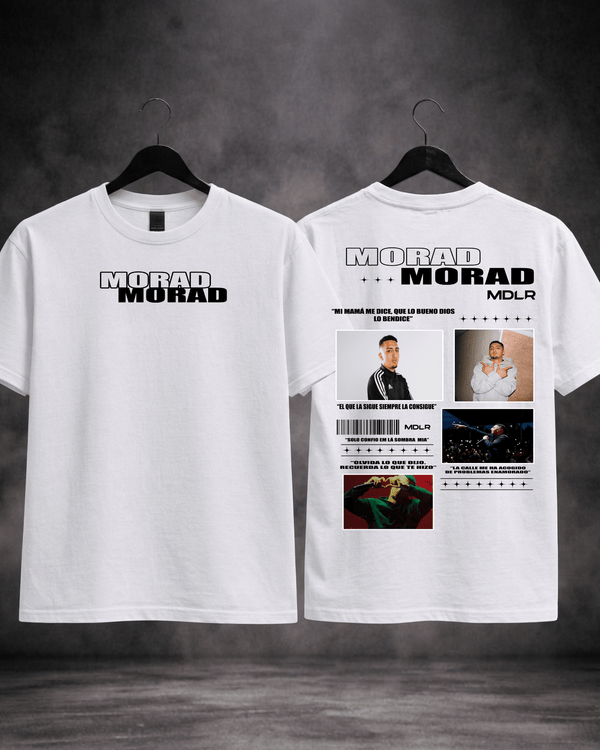 T-Shirt Morad Edição de Fã Branca Frente e Costas