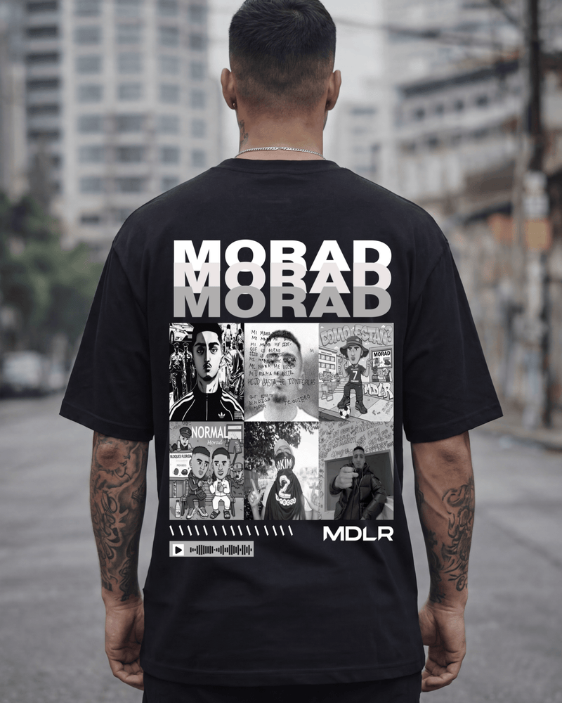 T-shirt Morad Edição de Fã preta frente e costas - Sudrops