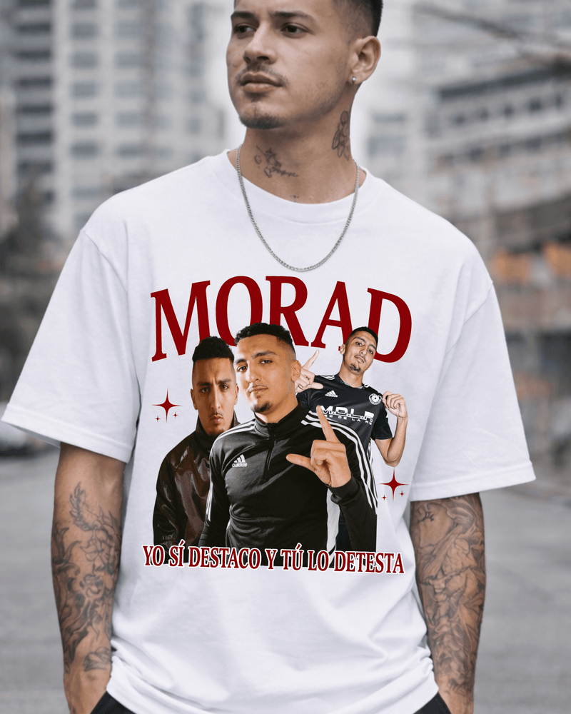 T-shirt Morad Edição Limitada branca frente e costas - Sudrops