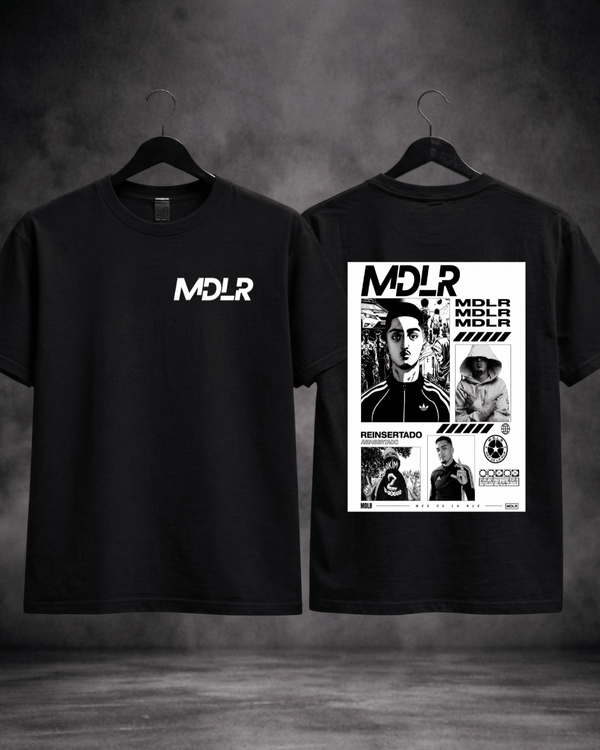 T-Shirt Morad MDRL Preta Frente e Costas