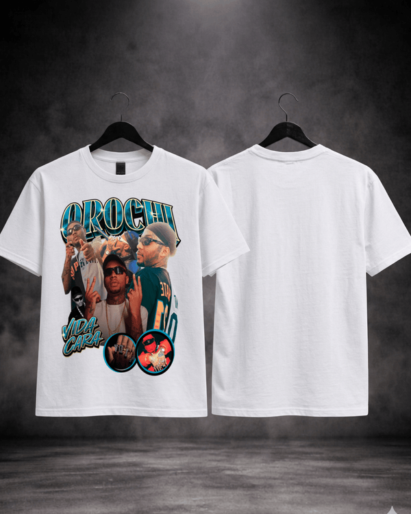 T-Shirt Orochi Bootleg Azul Branca