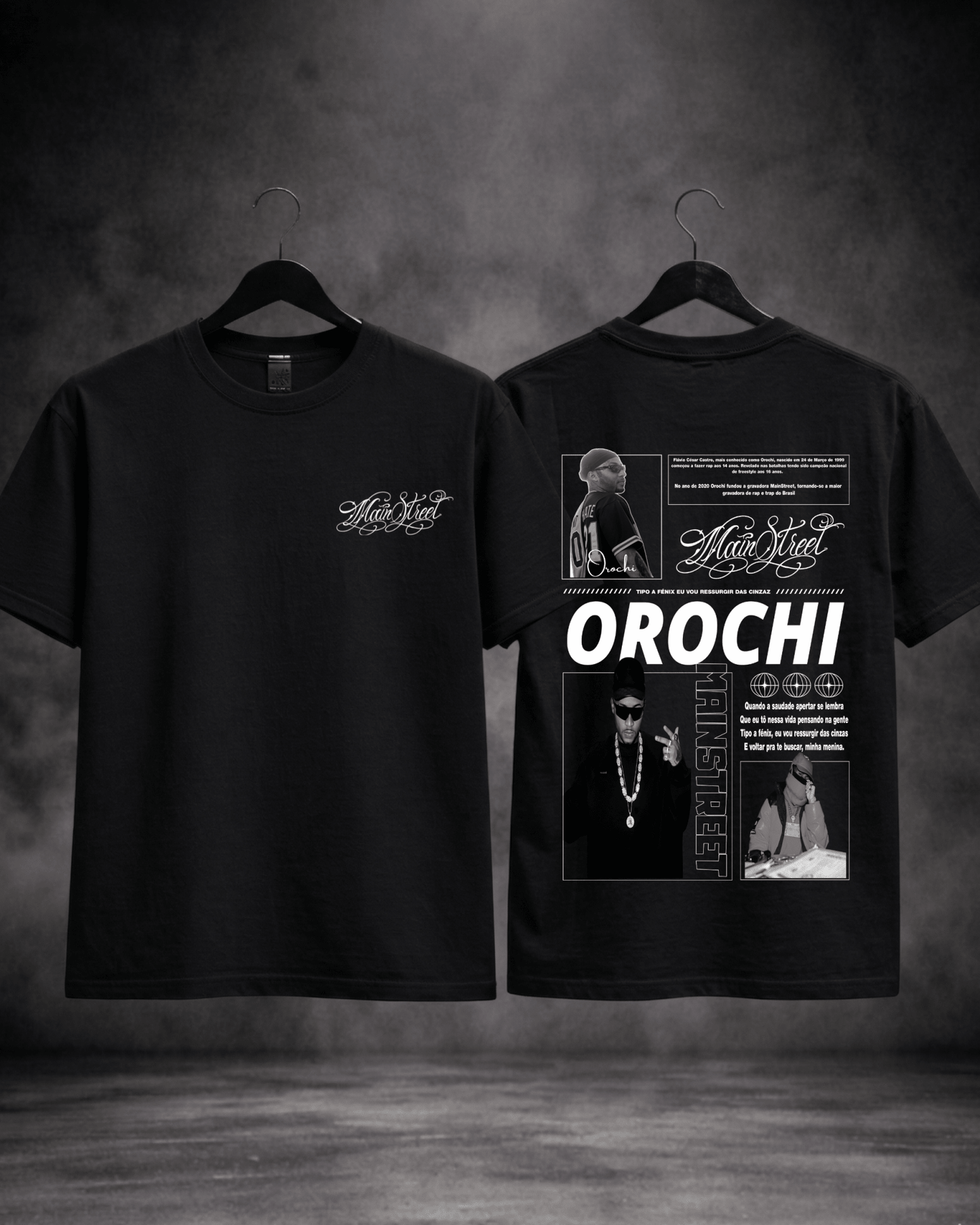 T-shirt Orochi Edição Limitada Fã - detalhe frente e costas - SuDrops