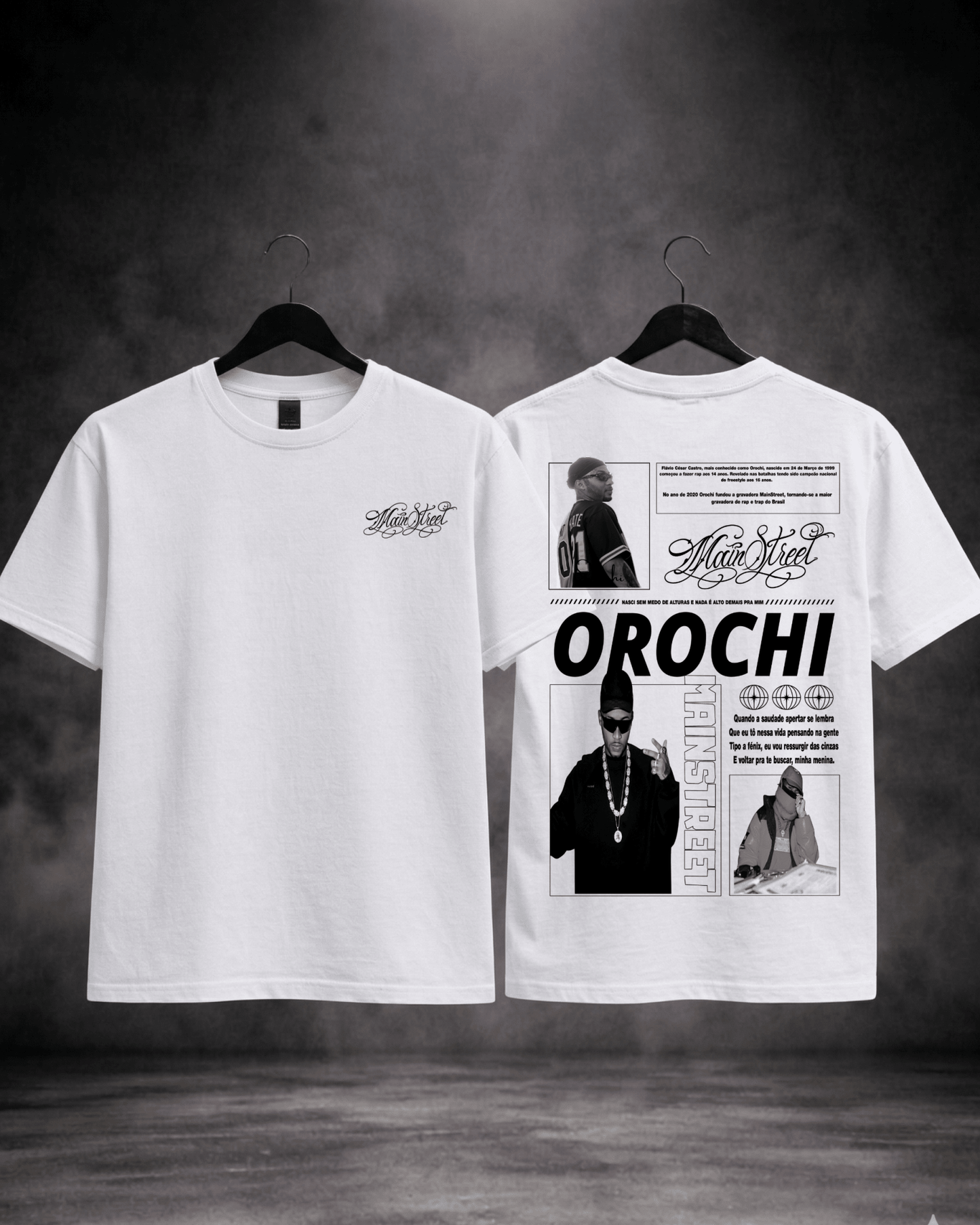 T-shirt Orochi Edição Limitada Fã preta frente e costas - SuDrops
