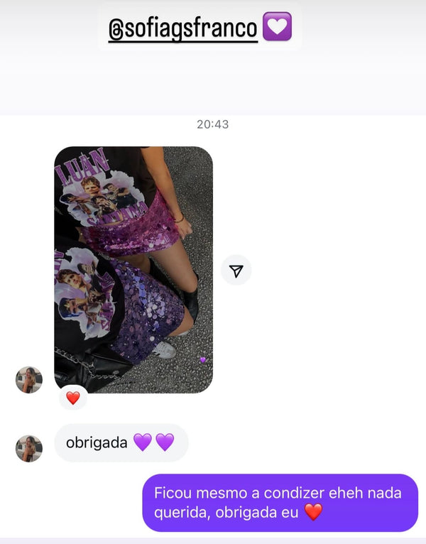 Feedback real de cliente recebido no Instagram