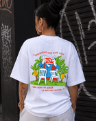 T-Shirt Bad Bunny DTMF Branca Frente e Costas