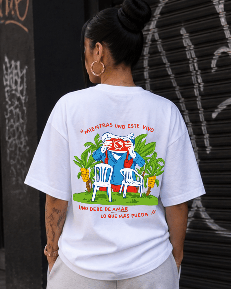 T-shirt Bad Bunny DTMF branca frente e costas - mockup principal - Sudrops