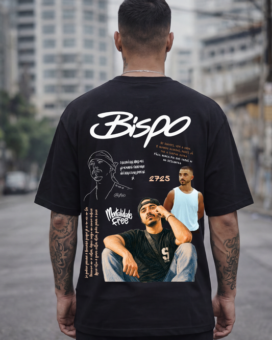 T-Shirt Bispo Mentalidade Free preta costas - SuDrops