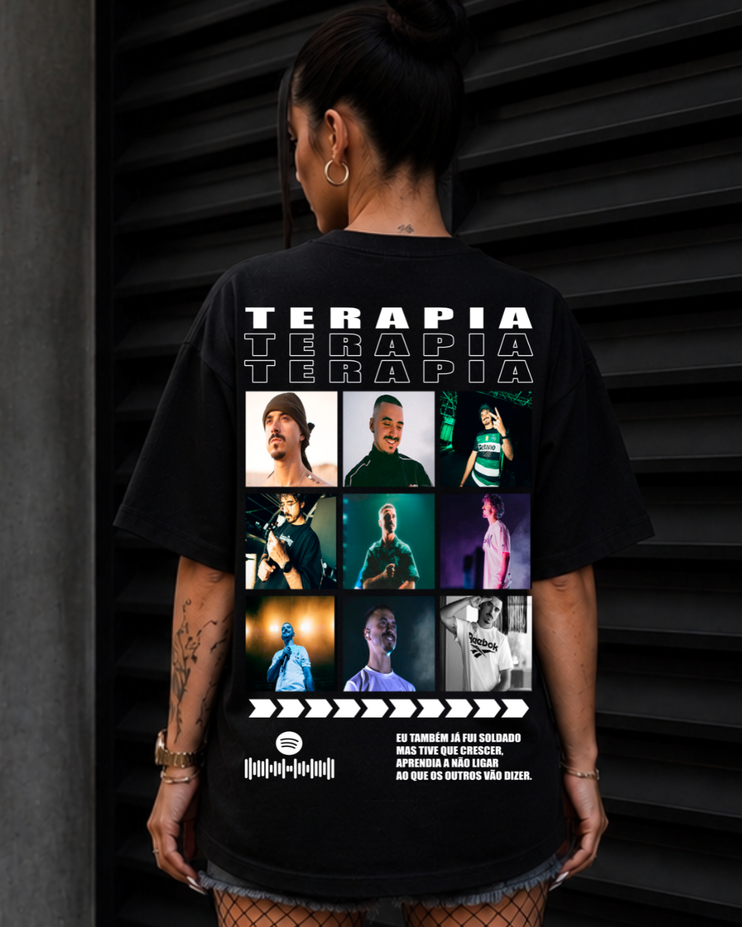 T-Shirt Bispo Terapia preta costas - SuDrops