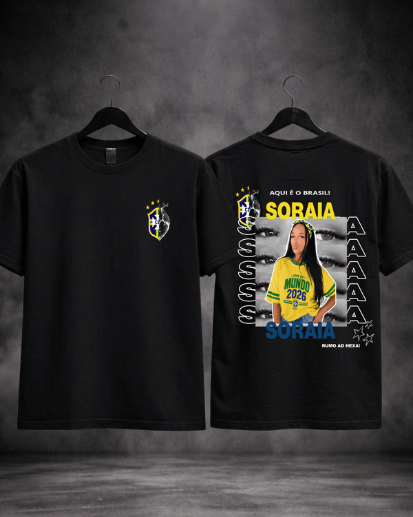 T-Shirt Brasil Personalizada Copa 2026 Preta