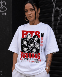 T-Shirt BTS Arirang World Tour 2013-2026 Branca