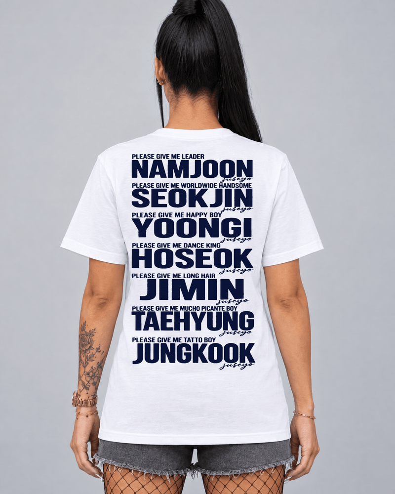 T-shirt BTS OT7 Branca - Sudrops