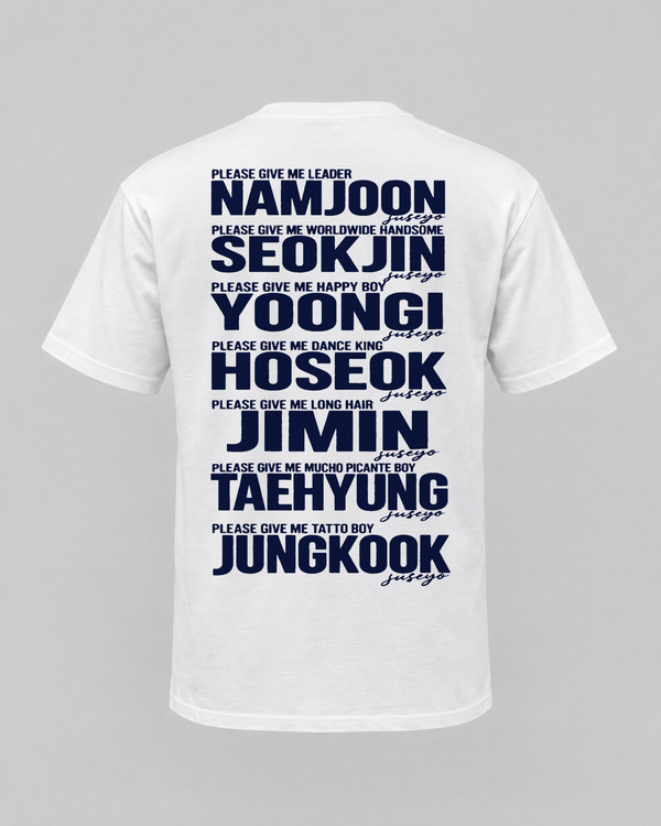 T-shirt BTS OT7 Branca