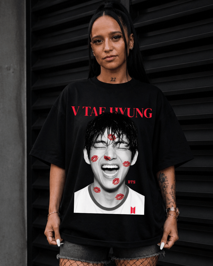 T-shirt BTS V Tae Hyung Kiss Edition - Sudrops