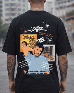 T-Shirt Dillaz 75 Preta Frente e Costas