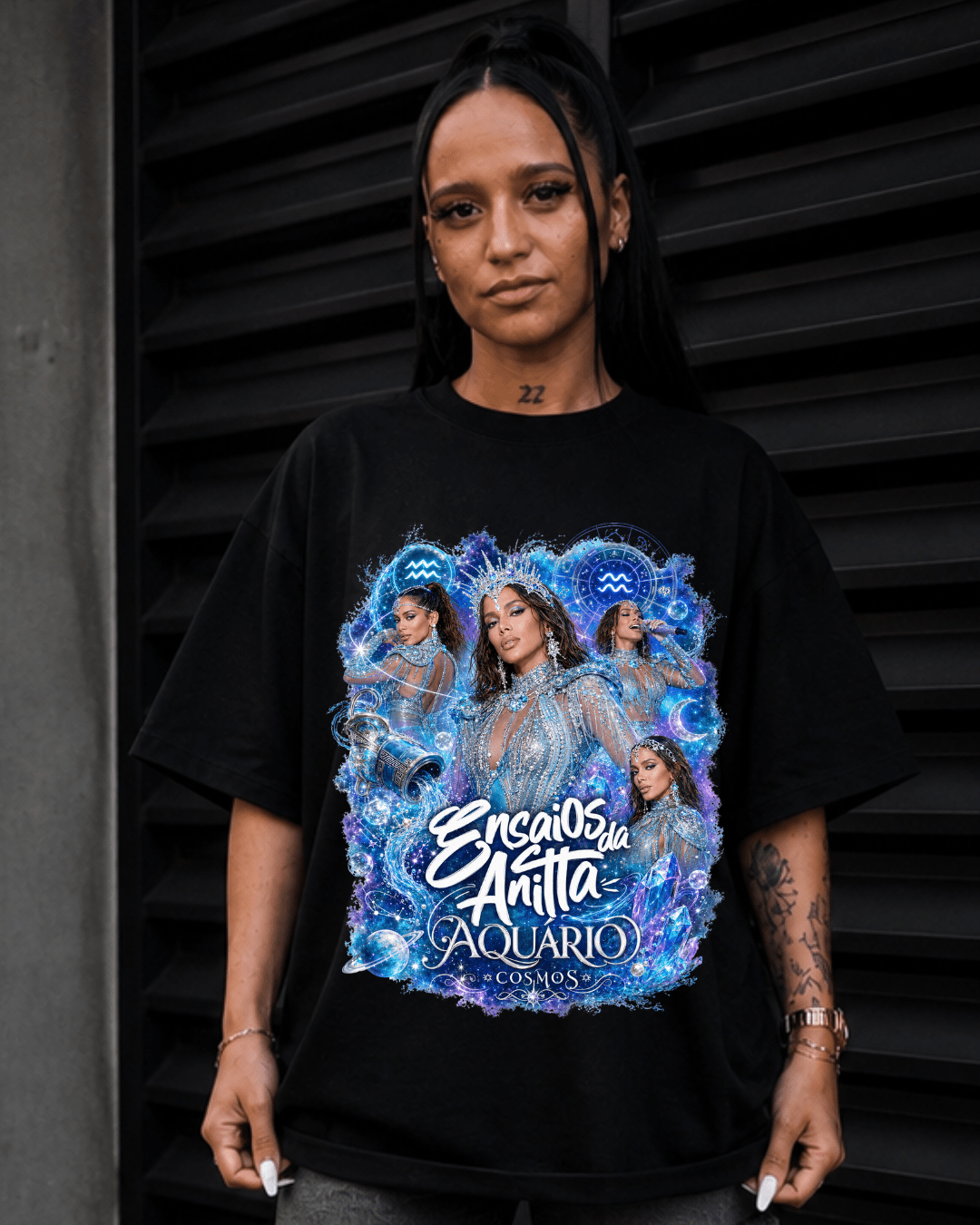 T-shirt Ensaios da Anitta Aquário Cosmos Edition - SuDrops