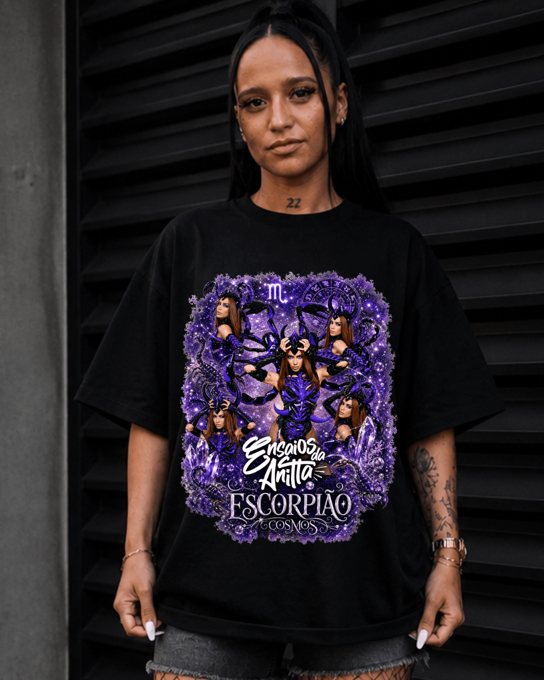T-shirt Ensaios da Anitta Escorpião Cosmos Edition - SuDrops