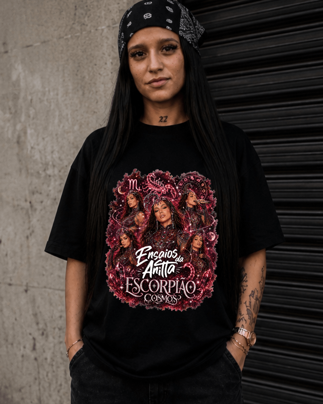 T-shirt Ensaios da Anitta Escorpião Cosmos Edition - SuDrops