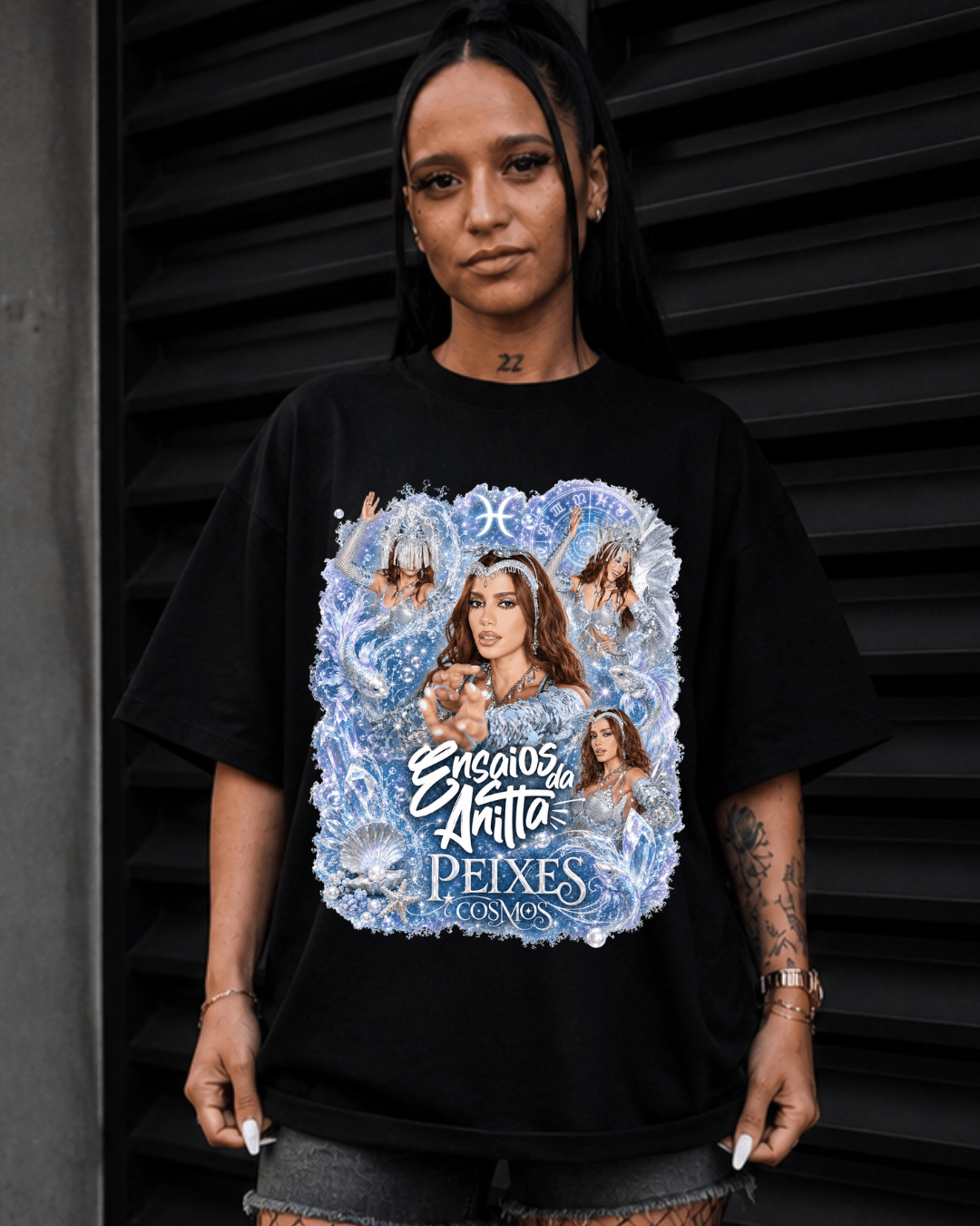 T-shirt Ensaios da Anitta Peixes Cosmos Edition - SuDrops