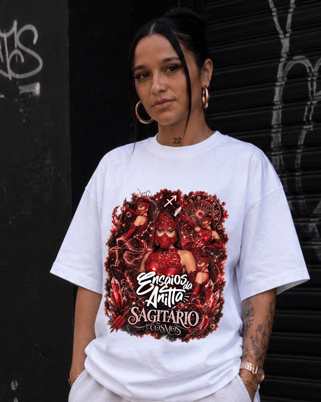 T-shirt Ensaios da Anitta Sagitário Cosmos Edition - SuDrops