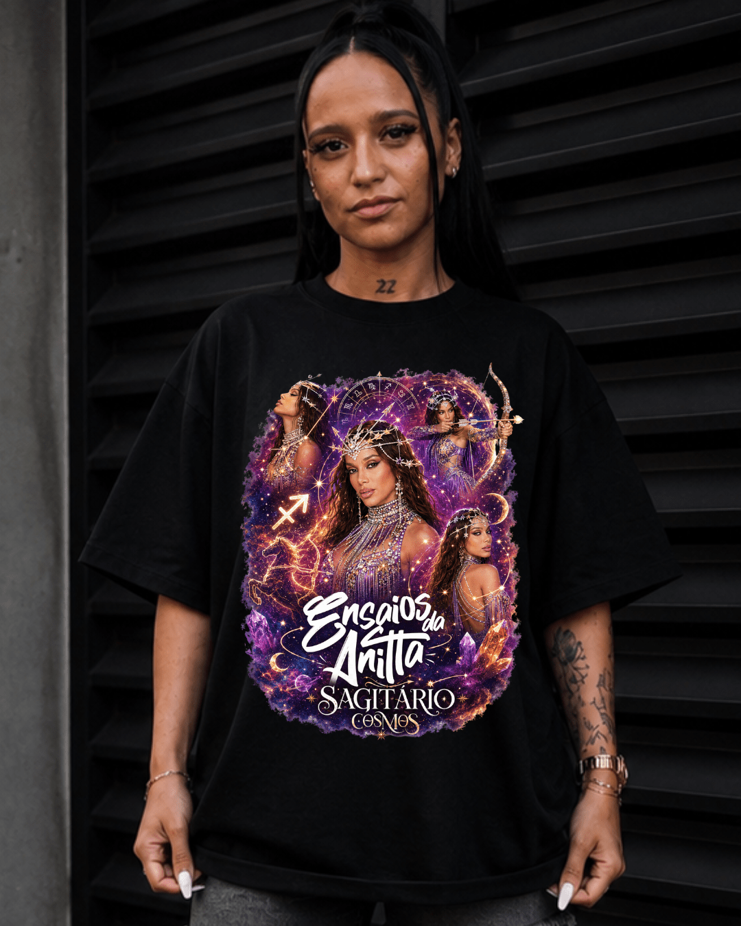 T-shirt Ensaios da Anitta Sagitário Cosmos Edition - SuDrops