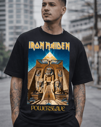 T-Shirt Iron Maiden Powerslave Preta - SuDrops