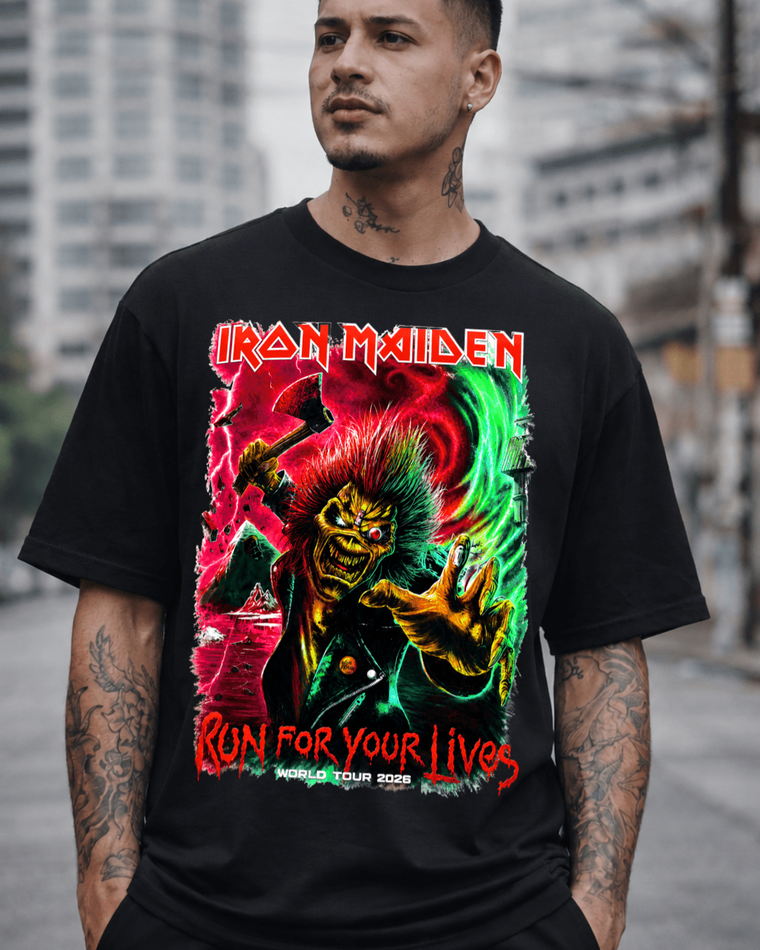 T-shirt Iron Maiden Run For Your Lives World Tour 2026 - SuDrops