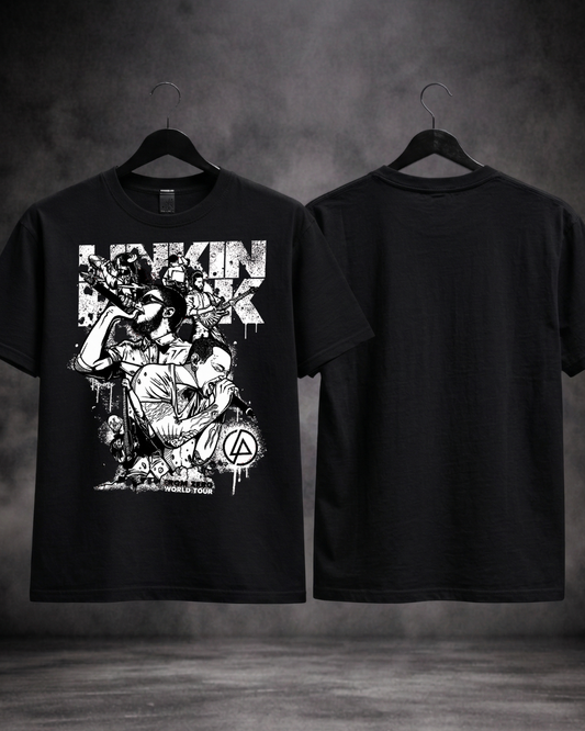 T-shirt Linkin Park From Zero World Tour Edition preta frente e costas - SuDrops