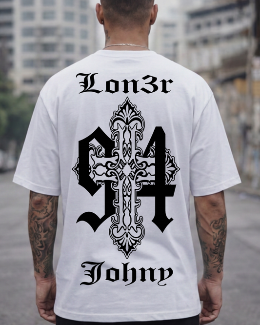 T-Shirt Lon3r Johny 94 branca costas - SuDrops