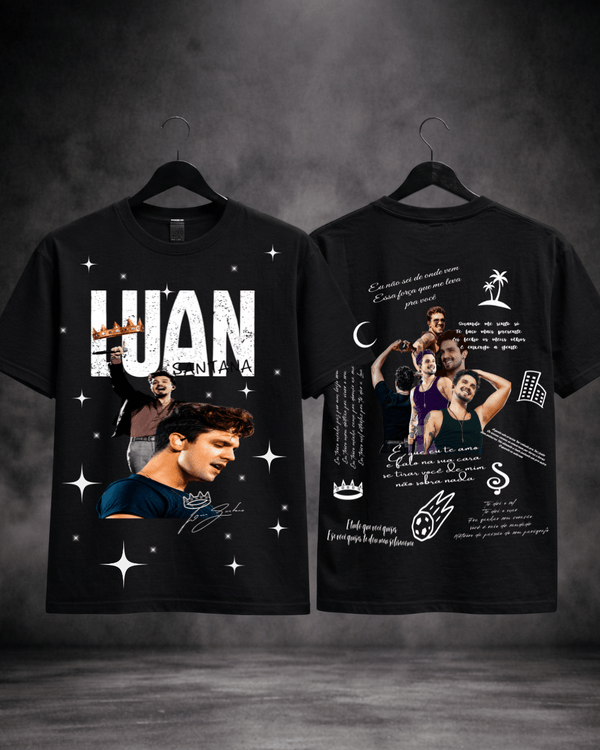 T-Shirt Luan Santana Coroa de Strass Preta