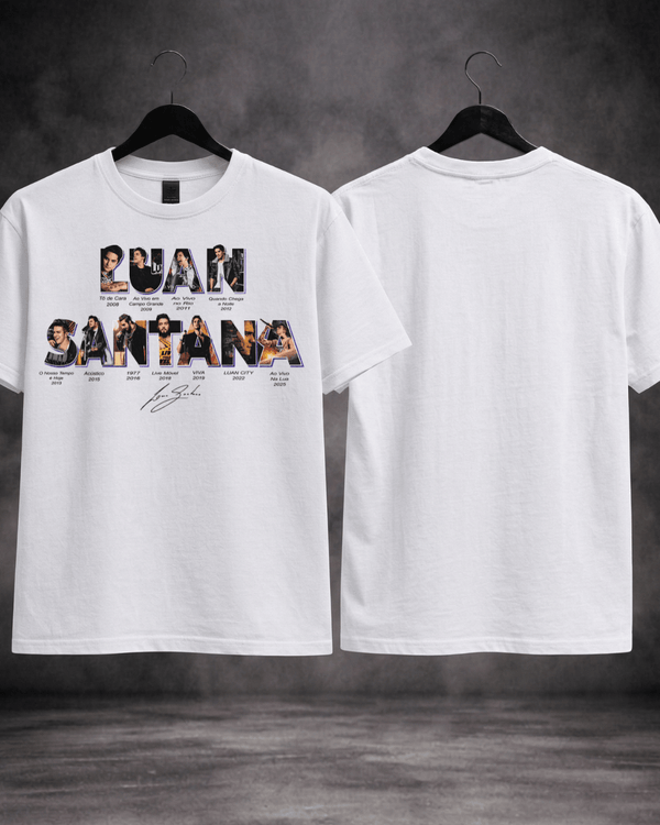 T-Shirt Luan Santana Discografia Branca
