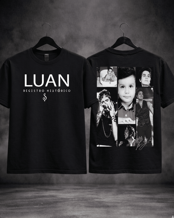 T-Shirt Luan Santana Registro Histórico Preta