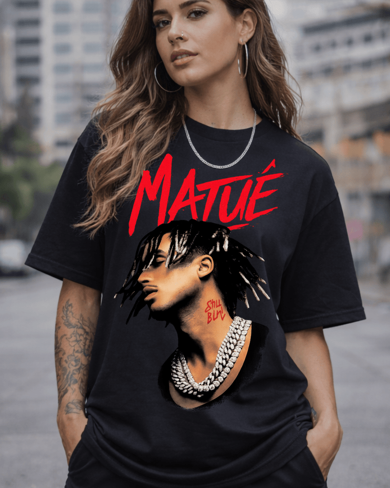 T-shirt Matuê Still Luv preta - mockup principal - Sudrops