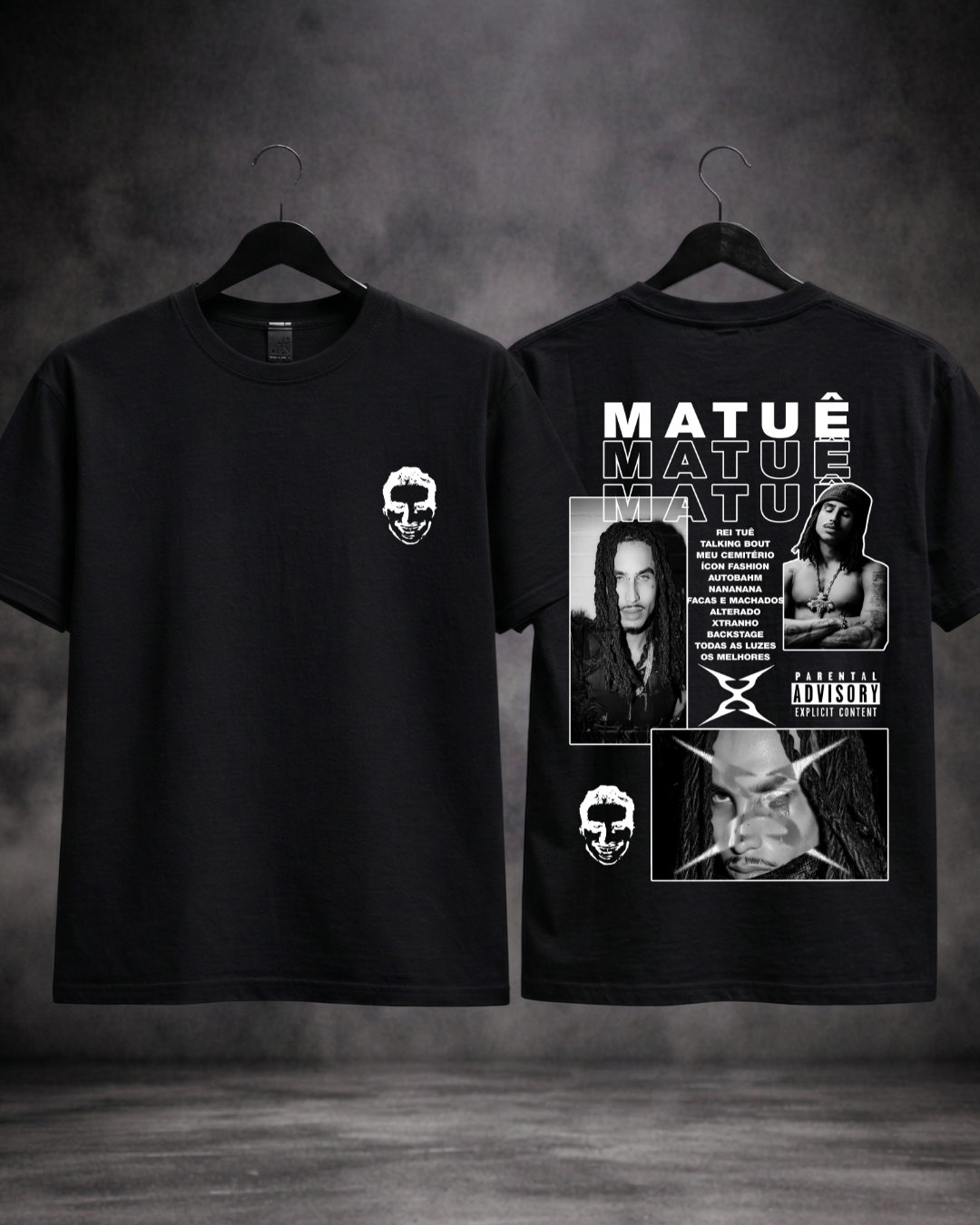 T-shirt Matuê Xtranho Back Print Edition preta frente e costas - SuDrops