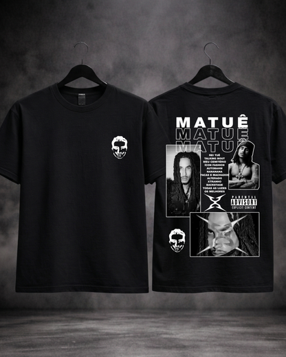 T-shirt Matuê Xtranho Back Print Edition preta frente e costas - SuDrops