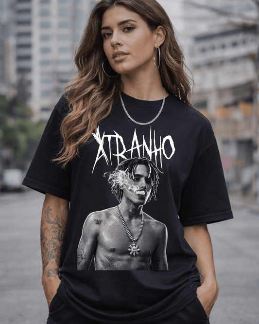 T-shirt Matuê Xtranho preta - mockup principal - SuDrops