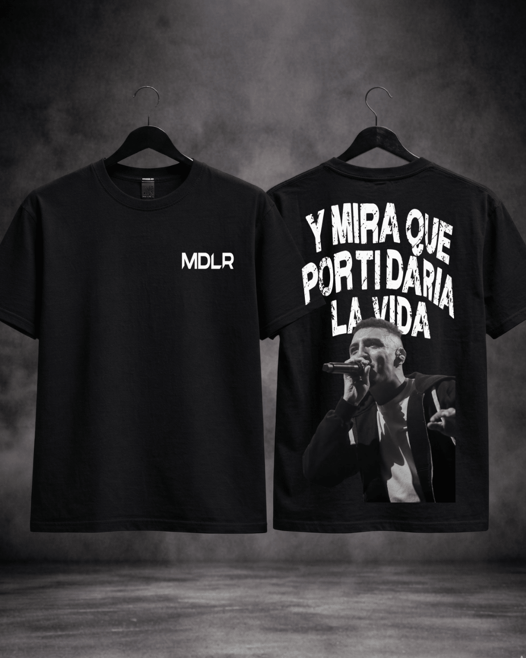 T-Shirt Morad La Vida Preta Frente e Costas - Sudrops