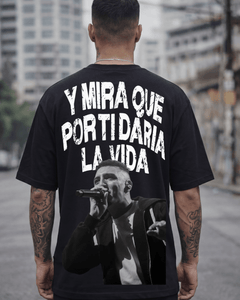 T-Shirt Morad La Vida Preta Frente e Costas