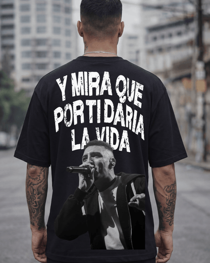 T-Shirt Morad La Vida Preta Frente e Costas - Sudrops