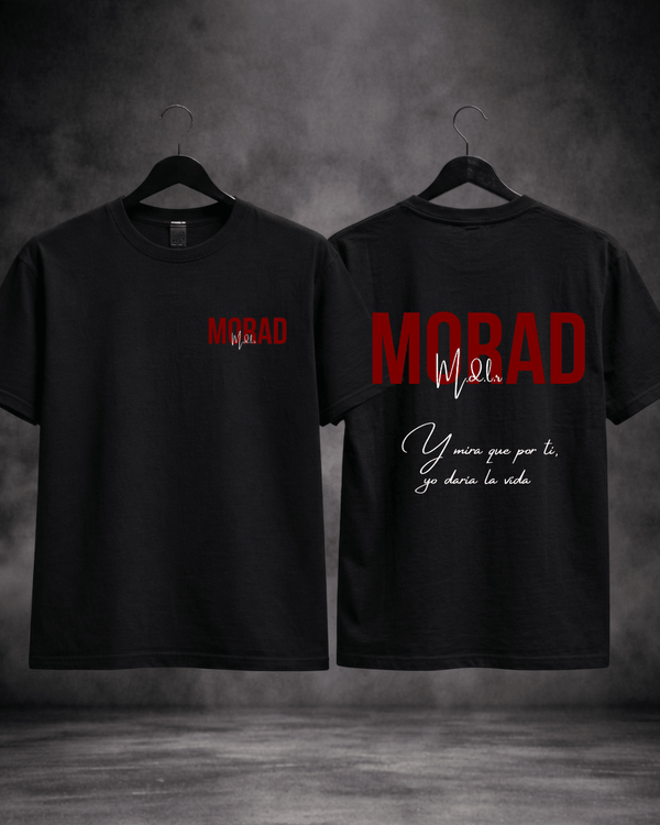 T-Shirt Morad MDLR Preta Frente e Costas v2
