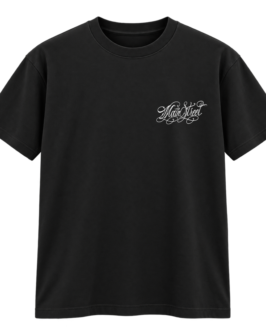 
T-Shirt Orochi Discografia preta - frente com lettering caligráfico ao peito - Sudrops