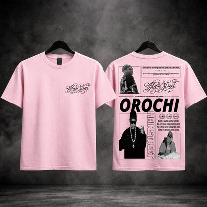 T-Shirt Orochi Edição Limitada Fã Frente e Costas - Sudrops